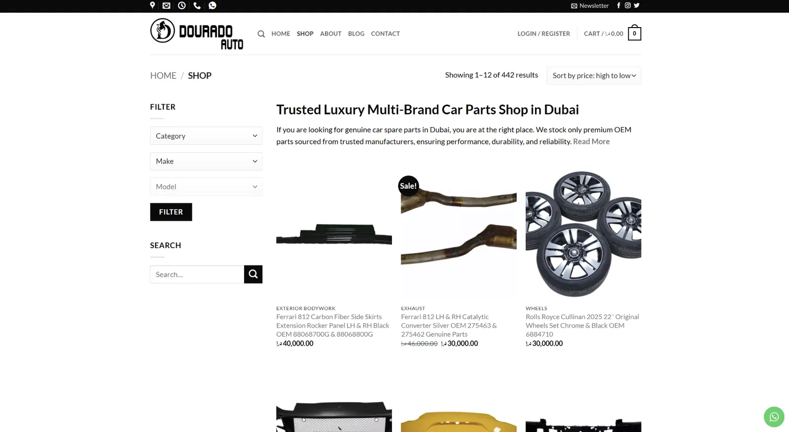 Screenshot of douradoautoservice.com