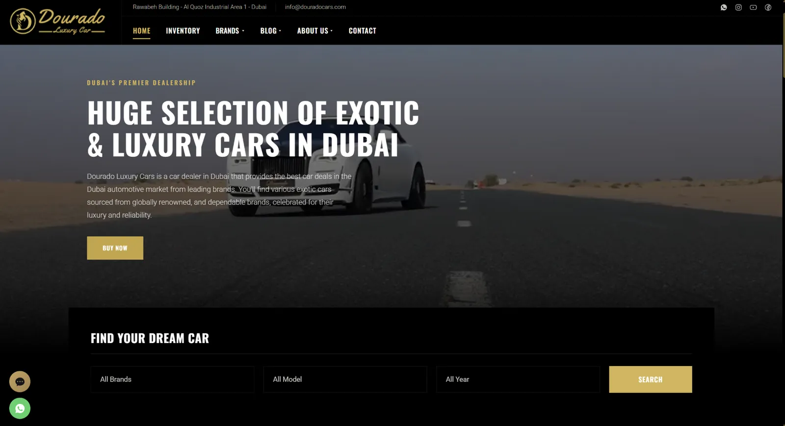 Screenshot of douradocars.com